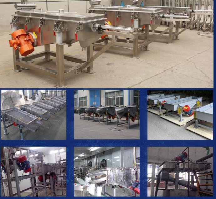 直線振動篩使用，粉末食品醫(yī)藥顆粒過濾除雜分級